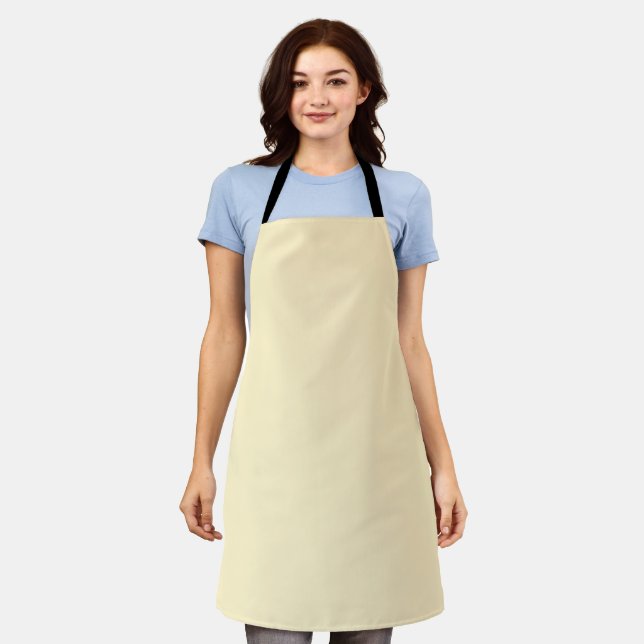 Pale Buttercup Yellow Solid Colour Apron (Worn)