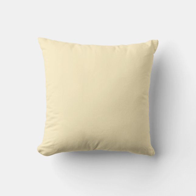 Pale Buttercup Yellow Solid Colour Cushion (Front)