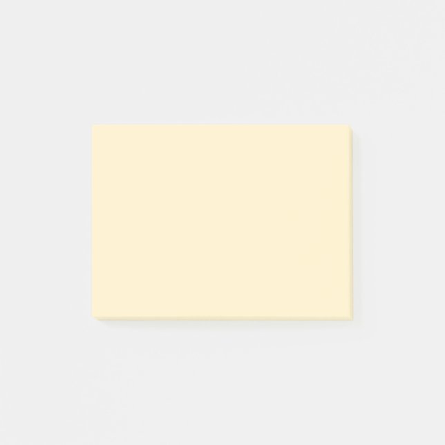 Pale Buttercup Yellow Solid Colour Post-it Notes (Front)