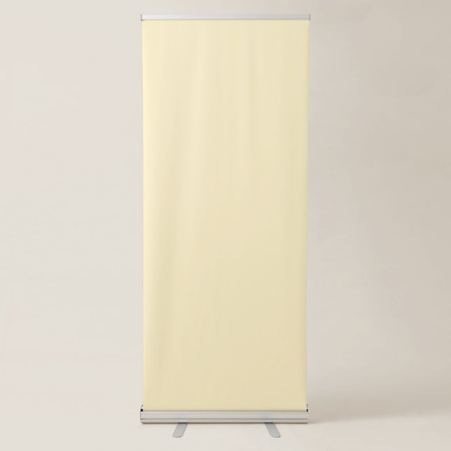Pale Buttercup Yellow Solid Colour Retractable Banner (Front)