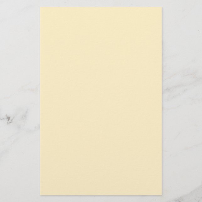 Pale Buttercup Yellow Solid Colour Stationery (Front)