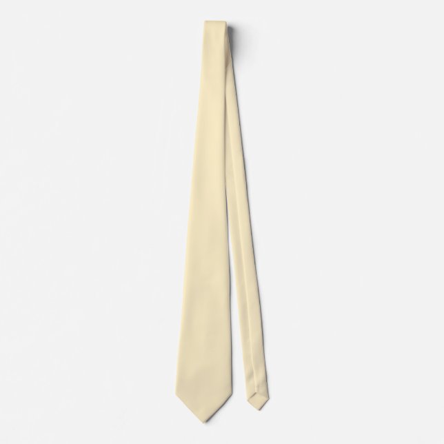 Pale Buttercup Yellow Solid Colour Tie (Front)