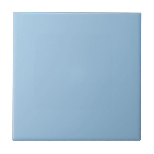 Pale Cerulean Blue Solid Colour Tile (Front)
