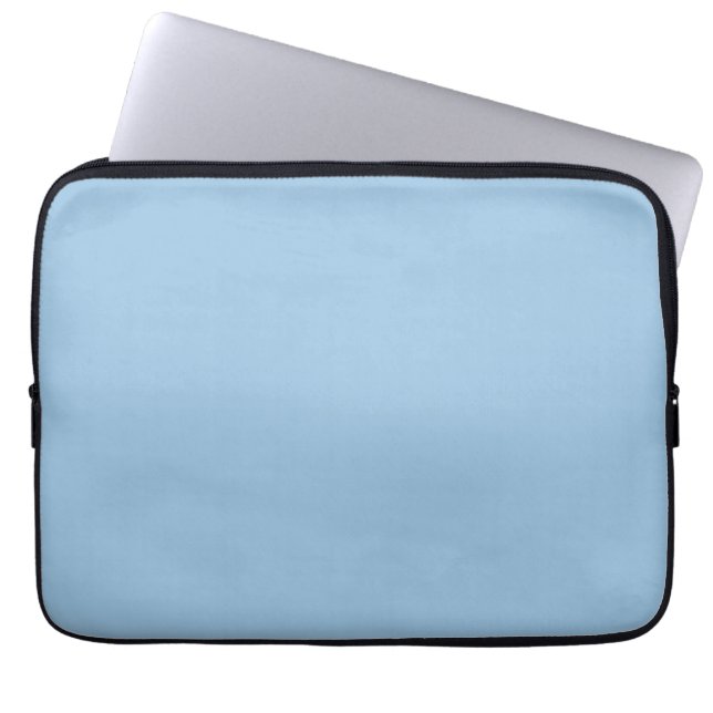 Pale Cerulean Solid Colour Laptop Sleeve (Front)