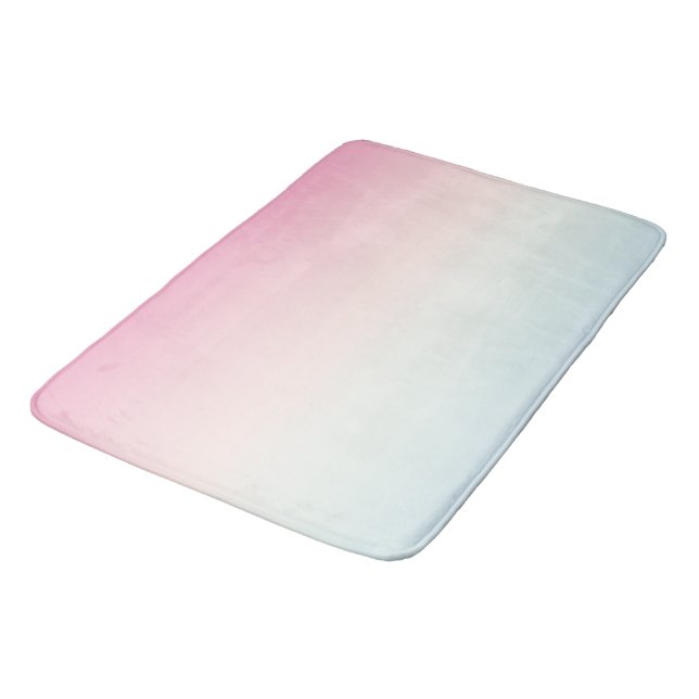 Pale colourful gradient background bath mat (Angled)