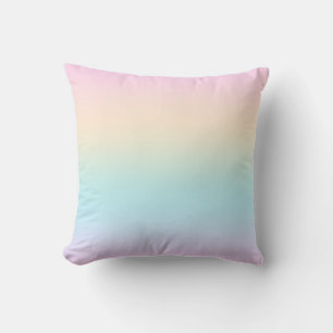 Pale colourful gradient background cushion