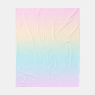 Pale colourful gradient background fleece blanket