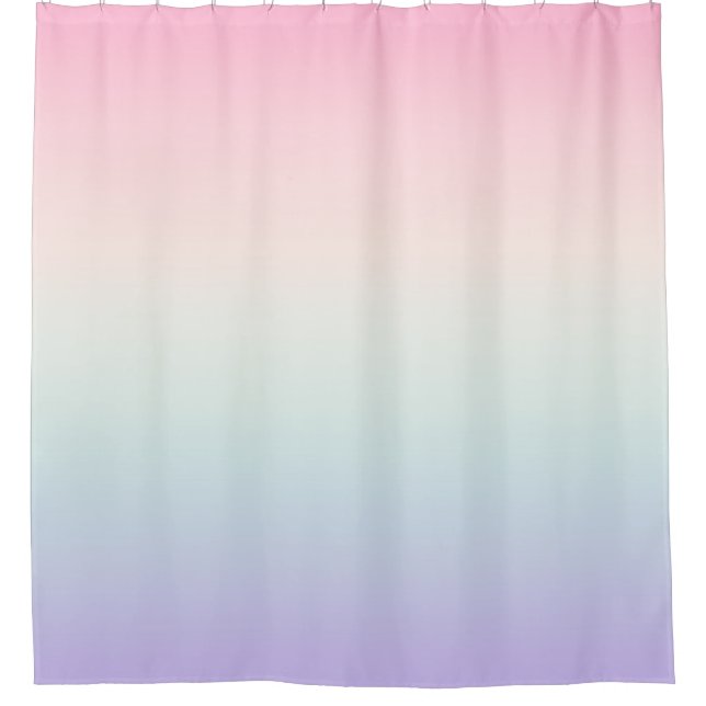 Pale colourful gradient background shower curtain (Front)