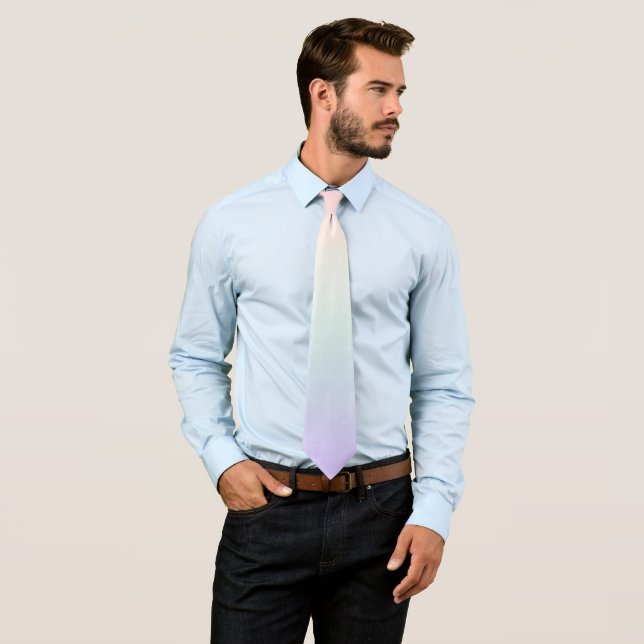 Pale colourful gradient background tie (In Situ)