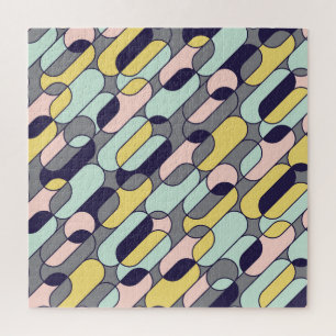 Pale Colours Geometric: Retro Pattern Jigsaw Puzzle