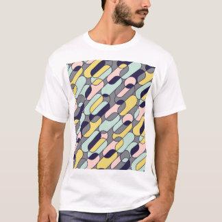 Pale Colours Geometric: Retro Pattern T-Shirt