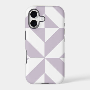 Pale Cool Grape Geometric Deco Cube Pattern