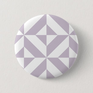 Pale Cool Grape Geometric Deco Cube Pattern 6 Cm Round Badge