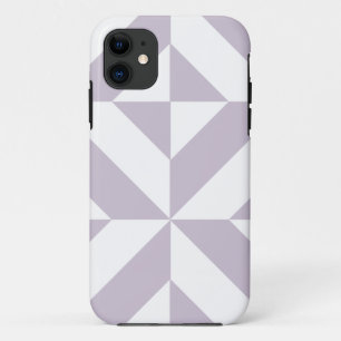 Pale Cool Grape Geometric Deco Cube Pattern iPhone 11 Case