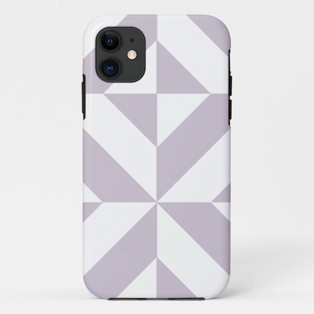 Pale Cool Grape Geometric Deco Cube Pattern Case-Mate iPhone Case (Back)
