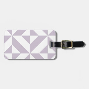 Pale Cool Grape Geometric Deco Cube Pattern Luggage Tag