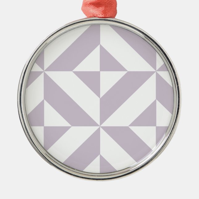 Pale Cool Grape Geometric Deco Cube Pattern Metal Tree Decoration (Front)
