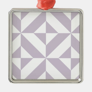 Pale Cool Grape Geometric Deco Cube Pattern Metal Tree Decoration