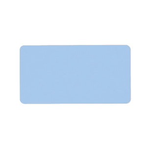 Pale Cornflower Blue Solid Colour Label