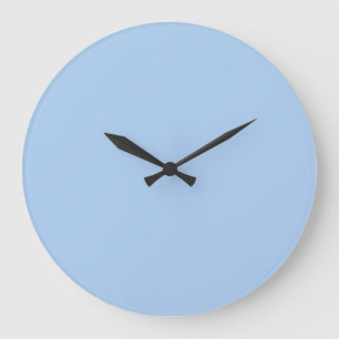 Pale Cornflower Blue Solid Colour Large Clock