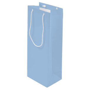 Pale Cornflower Blue Solid Colour Wine Gift Bag