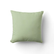 Pale Country Green Solid Colour Throw Pillow