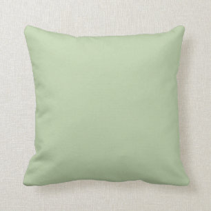 Pale Country Green Solid Colour Throw Pillow