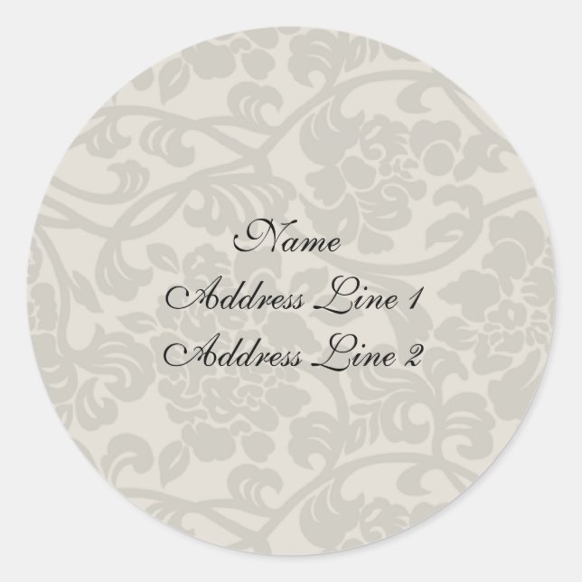 Pale Damask Address Labels (Front)
