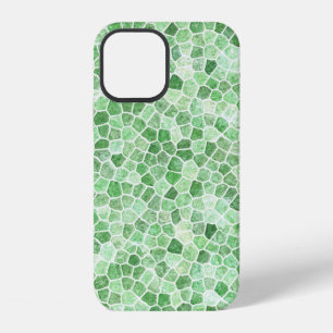 Pale Emerald and Pistachio Cobbled Patchwork iPhone 12 Case