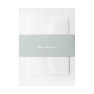 Pale Eucalyptus Sage Green Belly Band Invitation Belly Band