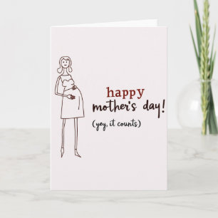 Pale Expectant Motherhood Card