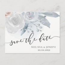 pale flowers | save the date