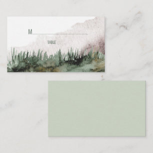 Pale Forest Green and Copper Nature Themed Place Card