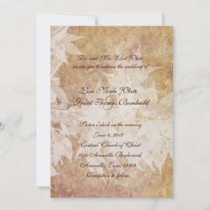 Pale Ghost Leaves Wedding Invitations