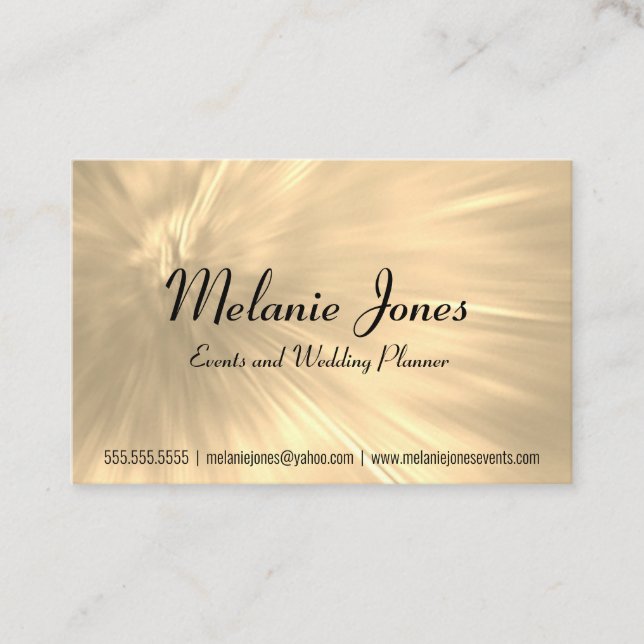 Pale Gold Explosion Business Card (Front)