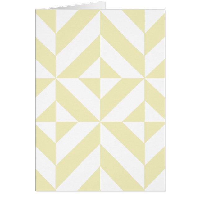 Pale Gold Geometric Deco Cube Pattern (Front)