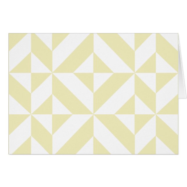 Pale Gold Geometric Deco Cube Pattern (Front Horizontal)