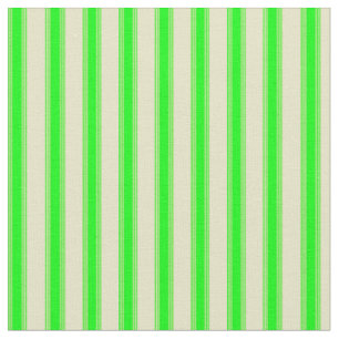 Pale Goldenrod & Lime Stripes Fabric