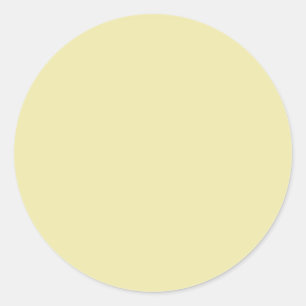 Pale Goldenrod Solid Colour Classic Round Sticker