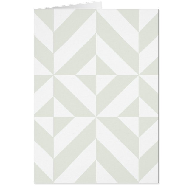 Pale Gray Geometric Deco Cube Pattern (Front)
