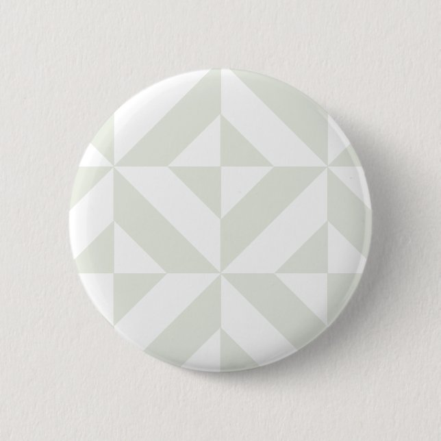 Pale Gray Geometric Deco Cube Pattern 6 Cm Round Badge (Front)