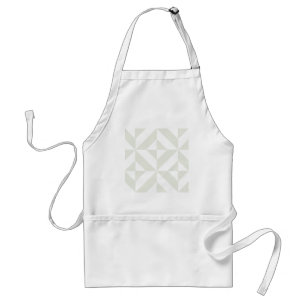 Pale Gray Geometric Deco Cube Pattern Standard Apron