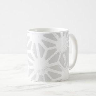 Pale gray geometric pattern coffee mug