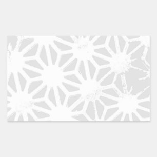 Pale gray geometric pattern rectangular sticker