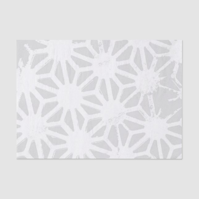 Pale gray geometric pattern tissue paper (Front)