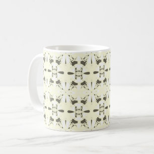 Pale gray-pink ornament. coffee mug