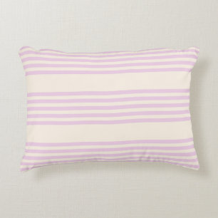 Pale green and beige five stripes pattern accent p decorative cushion