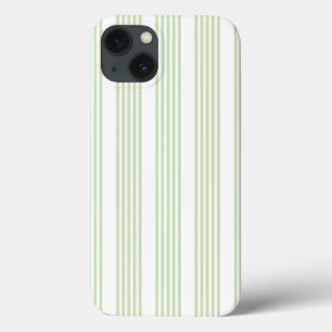 Pale green and beige five stripes pattern Case-Mat iPhone 13 Case