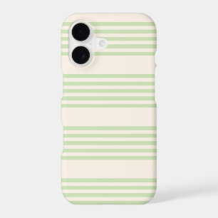 Pale green and beige stripes Phone 14 pro max case