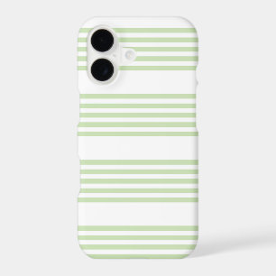 Pale green and beige stripes Phone 14 pro max case